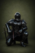 Full Body Barbuta Armor Steel Handcrafted Knight Costume Medieval Armor for LARP, Cosplay, Halloween & Historical Reenactments