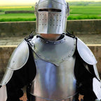 Medieval Knight Suit of Armor Full Steel LARP Cosplay Barbuta Armor for Historical Reenactments & Fantasy Events