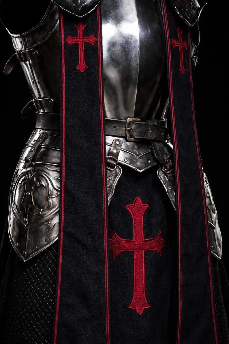 Full Body Barbuta Knight Armor Handcrafted Templar Steel Medieval Suit with Gothic Crusader Design | Cosplay, LARP Battles & Historical Costume Collectors
