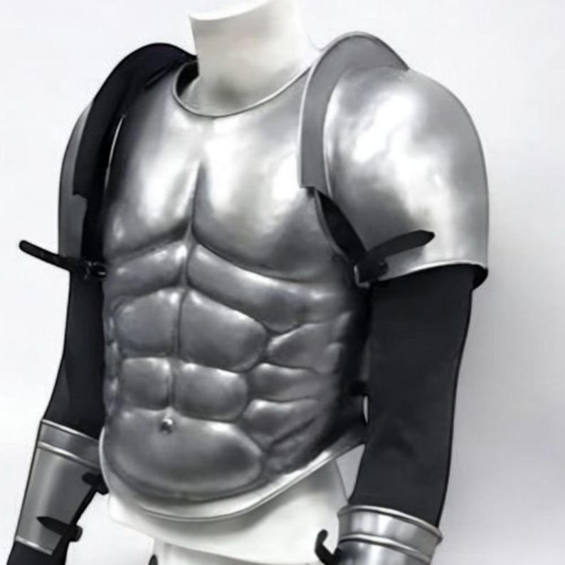 Muscle Armor Chest Plate 18 Gauge Steel Authentic Medieval Knight Cosplay Armor for LARP, Reenactments, and Historical Costume