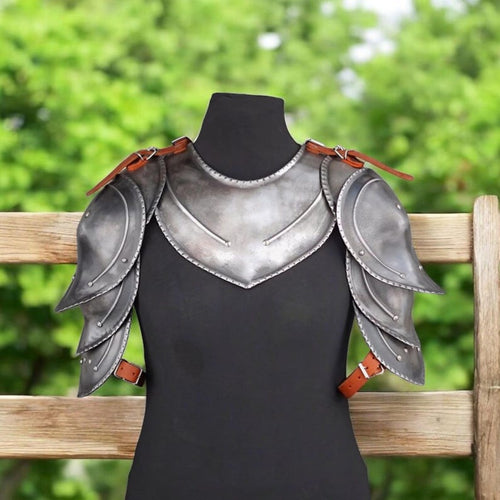 Medieval Shoulder Armor Pauldron Authentic Knight Metal Shoulder Plate for LARP, Cosplay, Renaissance Fair & Historical Reenactments