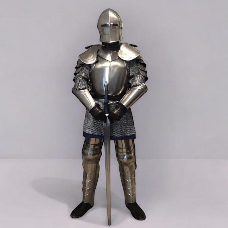 Medieval Knight Armor Steel Suit Full Body LARP Cosplay & Historical Reenactment Costume