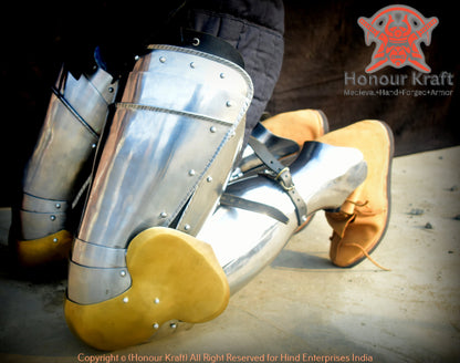 Custom-Made 16th Century German Style Medieval Legs Armor for Buhurt