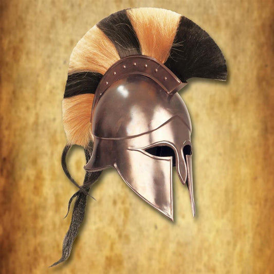 Greek Corinthian Steel Helmet - collectiblegiftitems