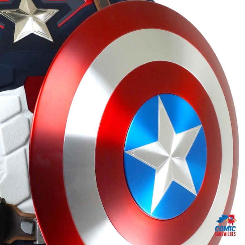 Captain Props Captain America Shield Metal Prop Replica 1:1 Scale – Collectible Gift ...