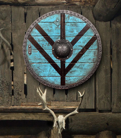 Handcrafted Legartha Shield-maiden Viking Shield - Scott Handicraft - collectiblegiftitems