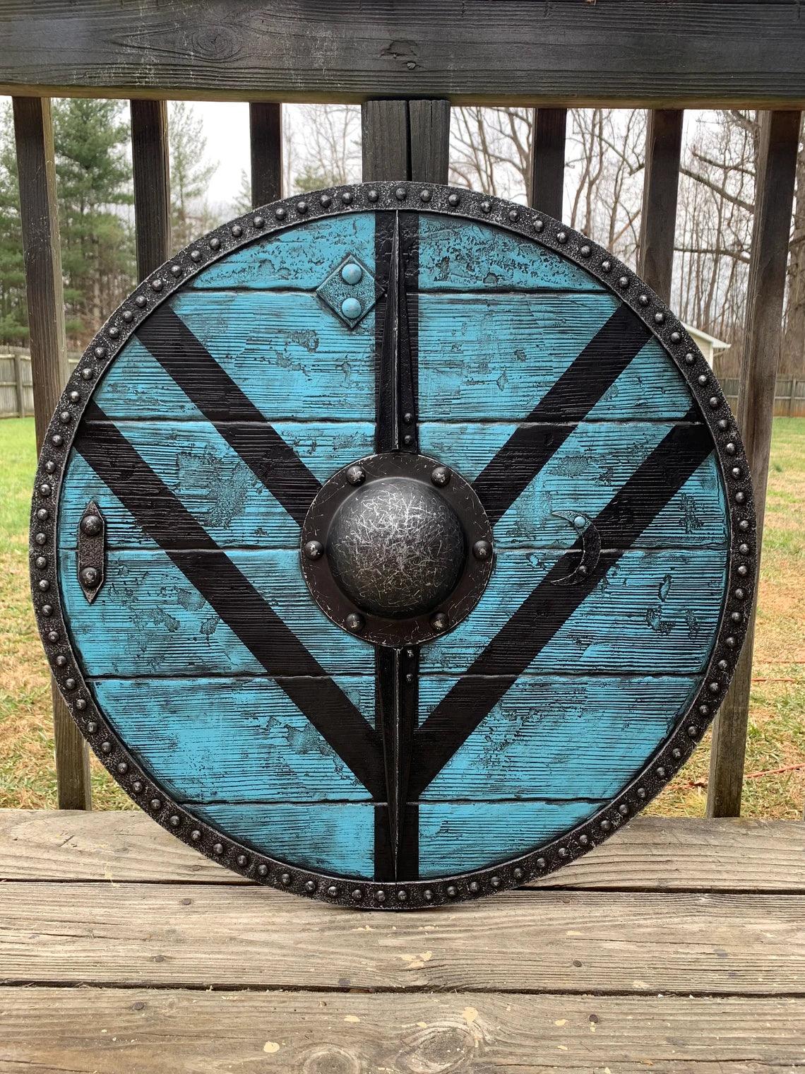 Handcrafted Legartha Shield-maiden Viking Shield - Scott Handicraft - collectiblegiftitems