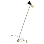 Italian Design Floor Lamp Brass Diabolo 1950 Mid-century Modern Stilnovo Style Home Decor Lighting