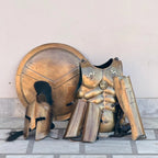 Spartan Armor Set, Full Muscle King Leonidas 300 Spartan Costume, Medieval Greek Armor with Helmet, Arm & Leg Armor, Perfect Christmas Gift for Cosplay & Re-enactments