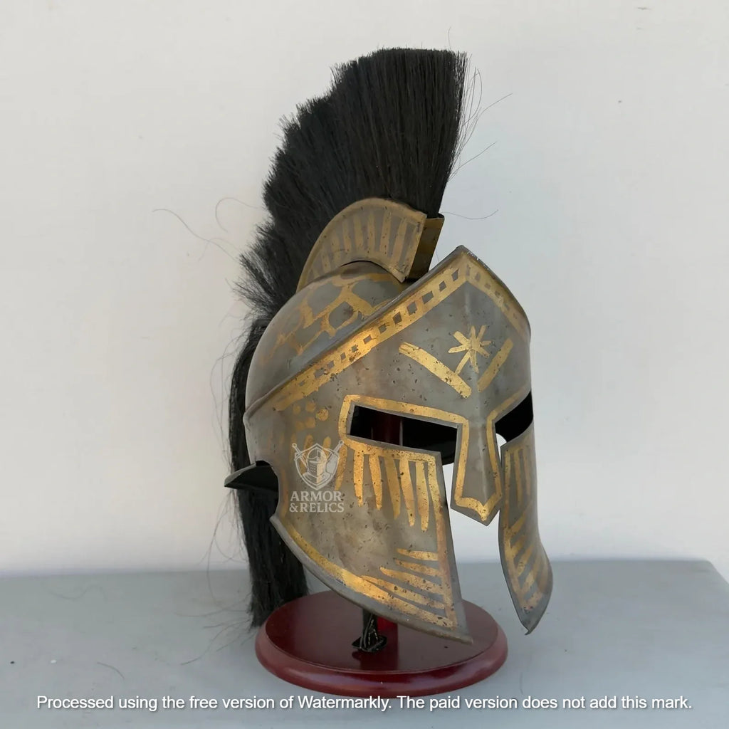 King Leonidas Spartan Helmet – Medieval Greek Armor | 300 Movie Replica | LARP, Halloween, Cosplay, Display & Christmas Gift