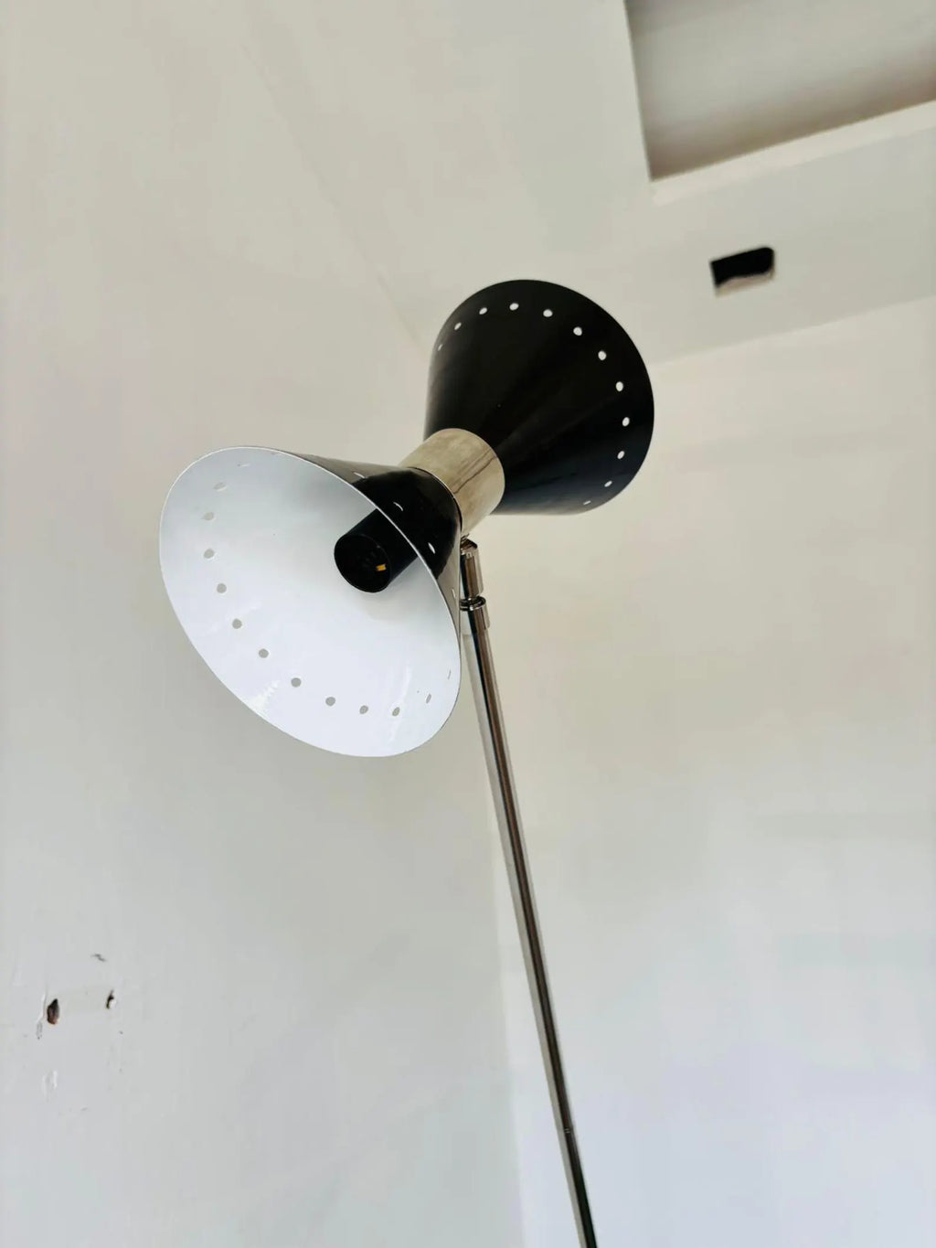 Italian Design Floor Lamp Brass Diabolo 1950 Mid-century Modern Stilnovo Style Home Decor Lighting