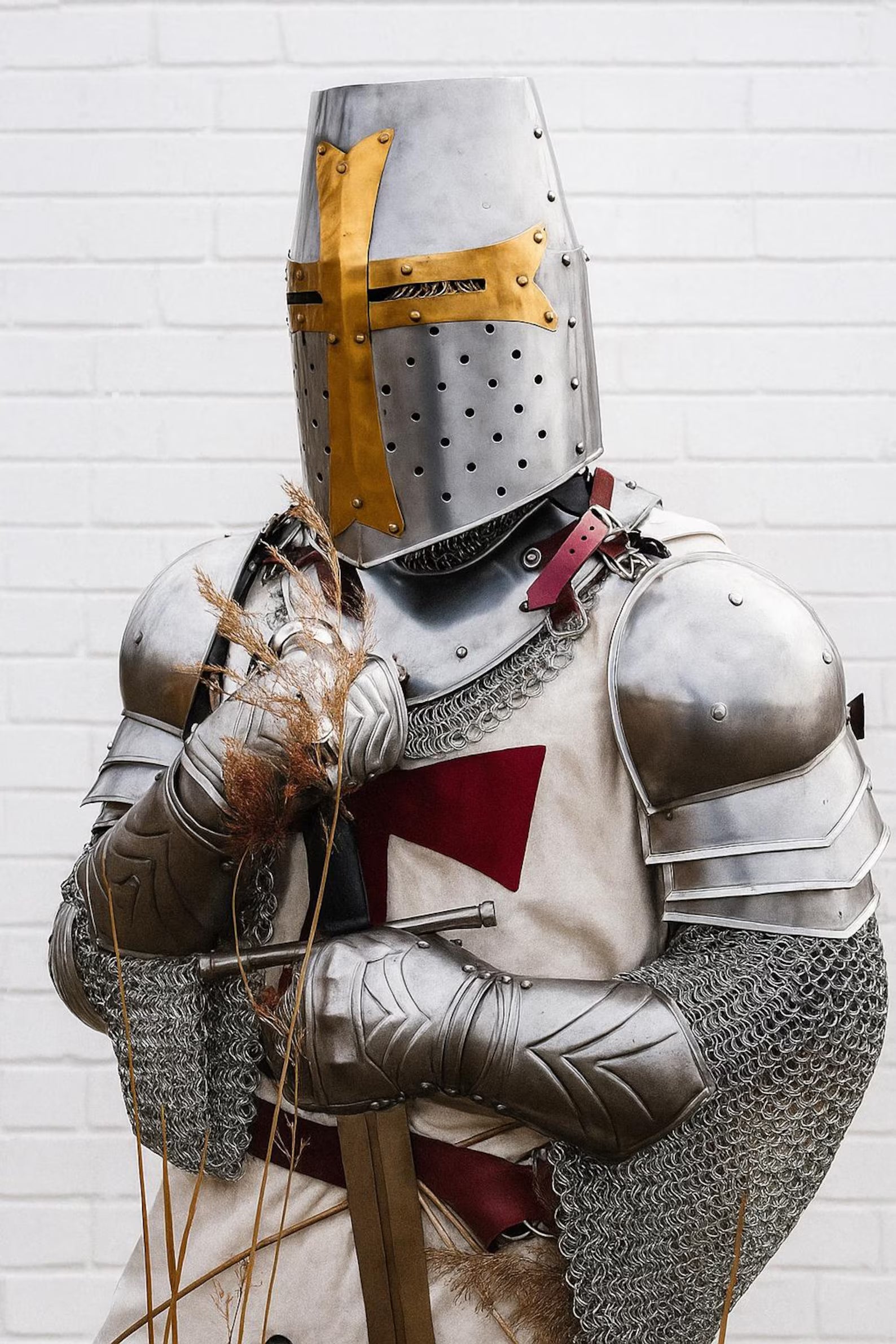 Medieval Templar Knight Full Armor Set Handcrafted Crusader Steel Medieval Templar Knight Full Armor Set Handcrafted Crusader Steel