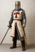 Medieval Templar Knight Full Body Set Armour Cosplay Halloween Sword Armor Suit