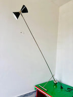 Italian Design Floor Lamp Brass Diabolo 1950 Mid-century Modern Stilnovo Style Home Decor Lighting