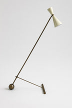 Italian Design Floor Lamp Brass Diabolo 1950 Mid-century Modern Stilnovo Style Home Decor Lighting