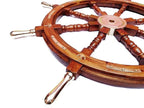 24" Ship Wheel Pirate Rustic Captain Wall Home Décor.