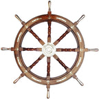 24" Ship Wheel Pirate Rustic Captain Wall Home Décor.