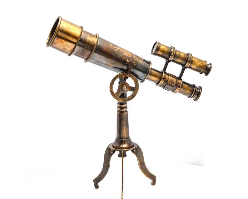 Double Barrel Brass Telescope BT013 - collectiblegiftitems