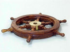 18'' Handmade Pirate Ship's Wheel Steering Brass - collectiblegiftitems