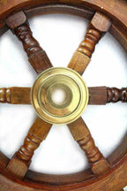 18'' Handmade Pirate Ship's Wheel Steering Brass - collectiblegiftitems
