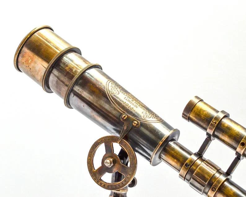 Double Barrel Brass Telescope BT013 - collectiblegiftitems