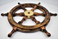 30'' Burned Heat Tempered Wall Hanging wooden ship wheel - collectiblegiftitems