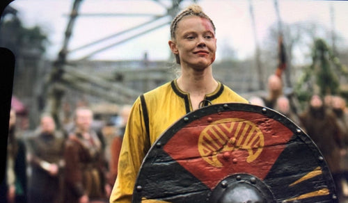 Authentic Viking Shield 24 inches with Battleworn Finish, Handcrafted Wood & Steel Boss