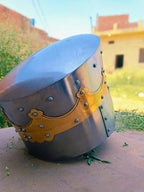 Medieval 13th Century Great Helmet Of Castile Warrior Steel Knight Battle Replica Helmet - collectiblegiftitems