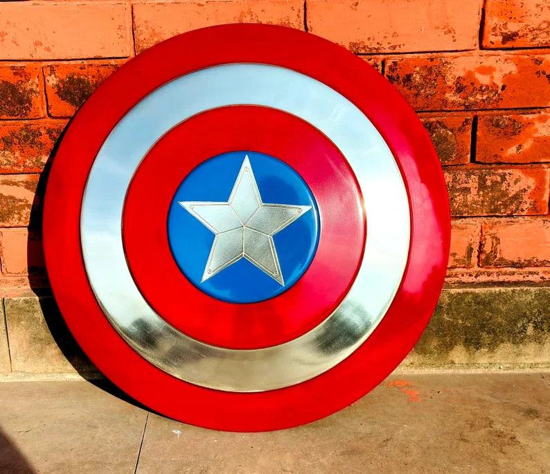 Captain America Shield Replica | Winter Soldier Metal Prop | Avengers Costume Accessory | Ideal Halloween Gift - collectiblegiftitems