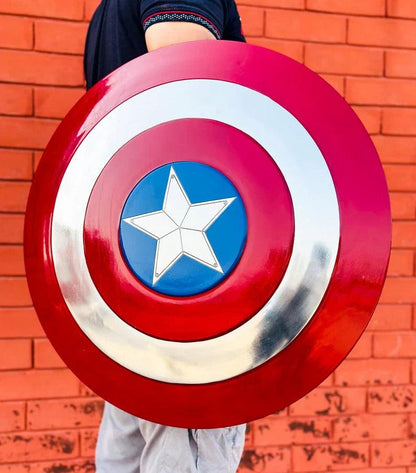 Captain America Shield Replica | Winter Soldier Metal Prop | Avengers Costume Accessory | Ideal Halloween Gift - collectiblegiftitems