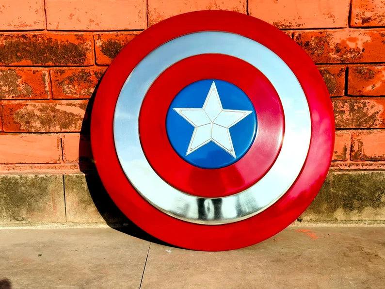 Captain America Shield Replica | Winter Soldier Metal Prop | Avengers Costume Accessory | Ideal Halloween Gift - collectiblegiftitems