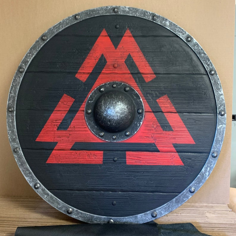 Novgorod Vikings Valhalla Authentic Battleworn Viking Shield for Cosplay & Display