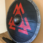 Novgorod Vikings Valhalla Authentic Battleworn Viking Shield for Cosplay & Display