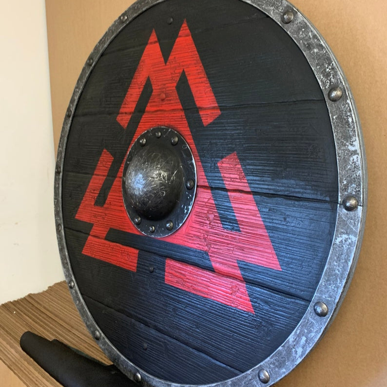 Novgorod Vikings Valhalla Authentic Battleworn Viking Shield for Cosplay & Display