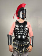 King Leonidas Armor Suit – Leonidas in 300 Movie Spartan Black Costume | Medieval Knight Blackened Armor Set