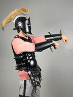 King Leonidas Armor Suit – Leonidas in 300 Movie Spartan Black Costume | Medieval Knight Blackened Armor Set