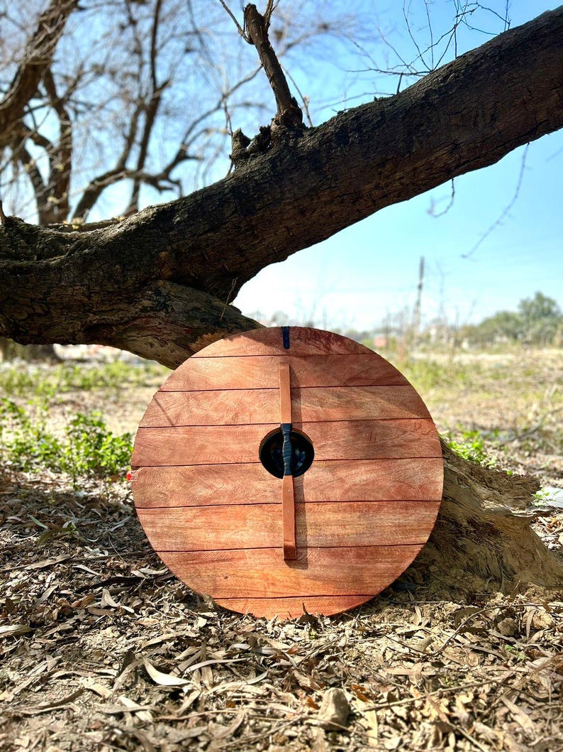 Medieval King Finehair Viking Battle Shield | Handmade Wood Wall Art