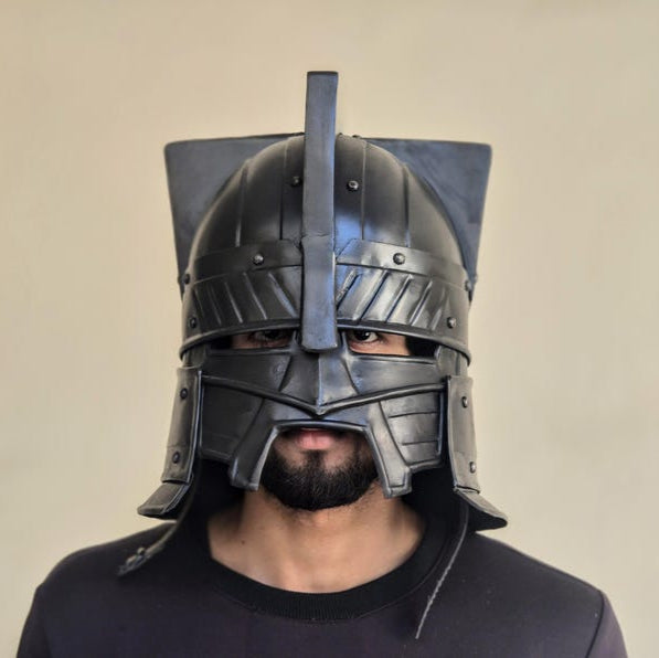 Moria Helmet Black Dwarf Knight Helmet, Dwarven Fantasy Armor