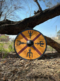 Medieval King Finehair Viking Battle Shield | Handmade Wood Wall Art