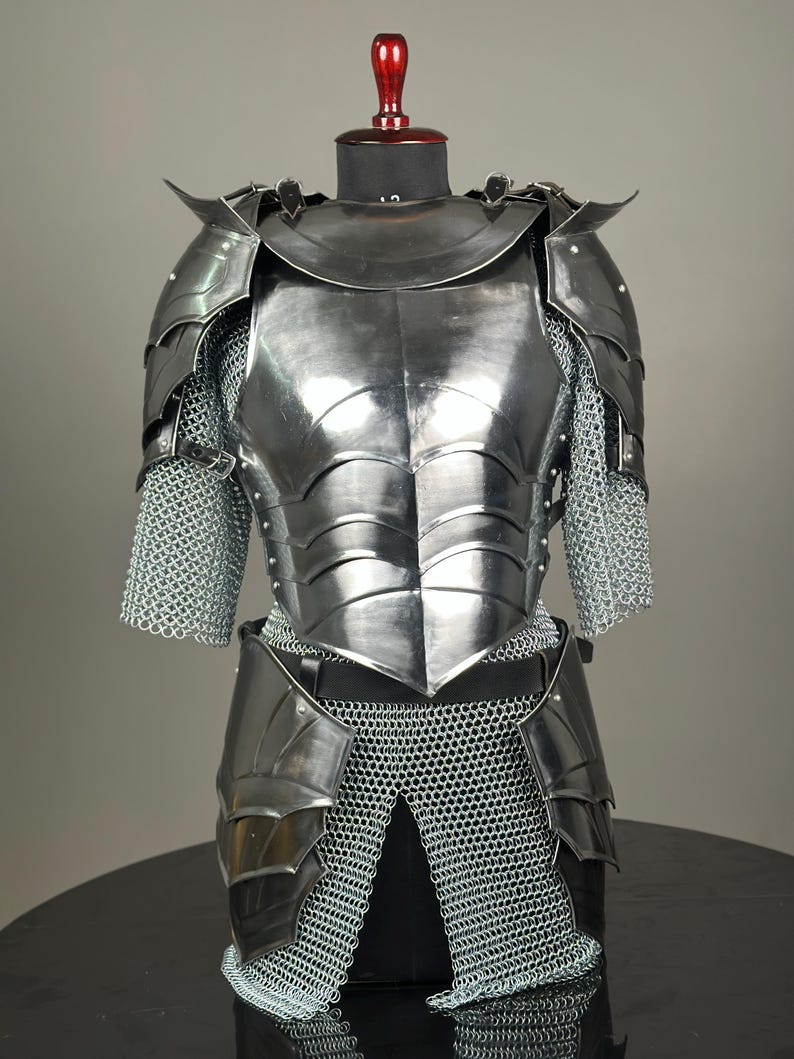 Medieval German Knight Armour Suit – 14th Century Gothic Full Body Armor for LARP, Cosplay, Décor & Gifts