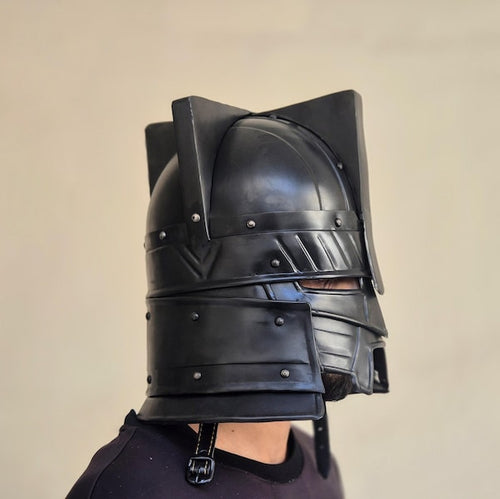 Moria Helmet Black Dwarf Knight Helmet, Dwarven Fantasy Armor