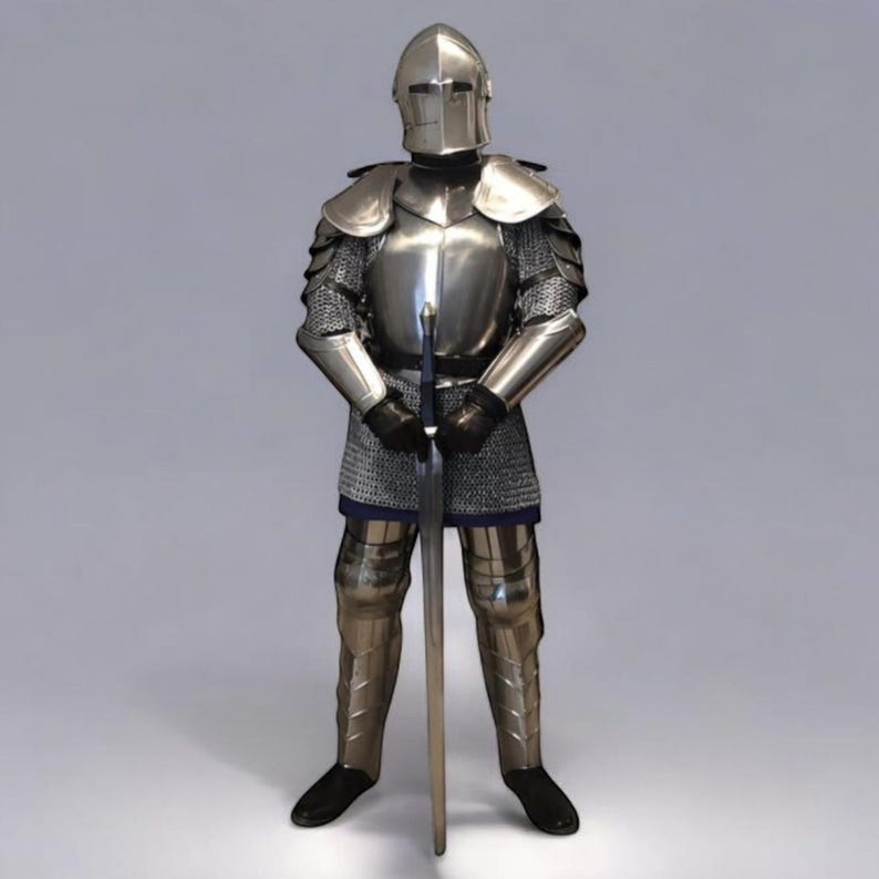Medieval Knight Armor Steel Suit Full Body LARP Cosplay & Historical Reenactment Costume