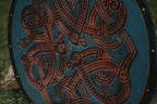 Carved Jelling Beast Viking Shield, 24"