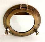Antique model Wall Hanging Antique Brown 12"  Porthole Mirror