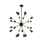 24 Arms HandCrafted Stilnovo Brass Sputnik Chandelier