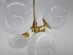 6 Light Handmade Atomic Glass Ball Sputnik Chandelier
