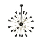 24 Arms HandCrafted Stilnovo Brass Sputnik Chandelier