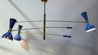 Adjustable Triennale 3 Arms Stilnovo Style Chandelier