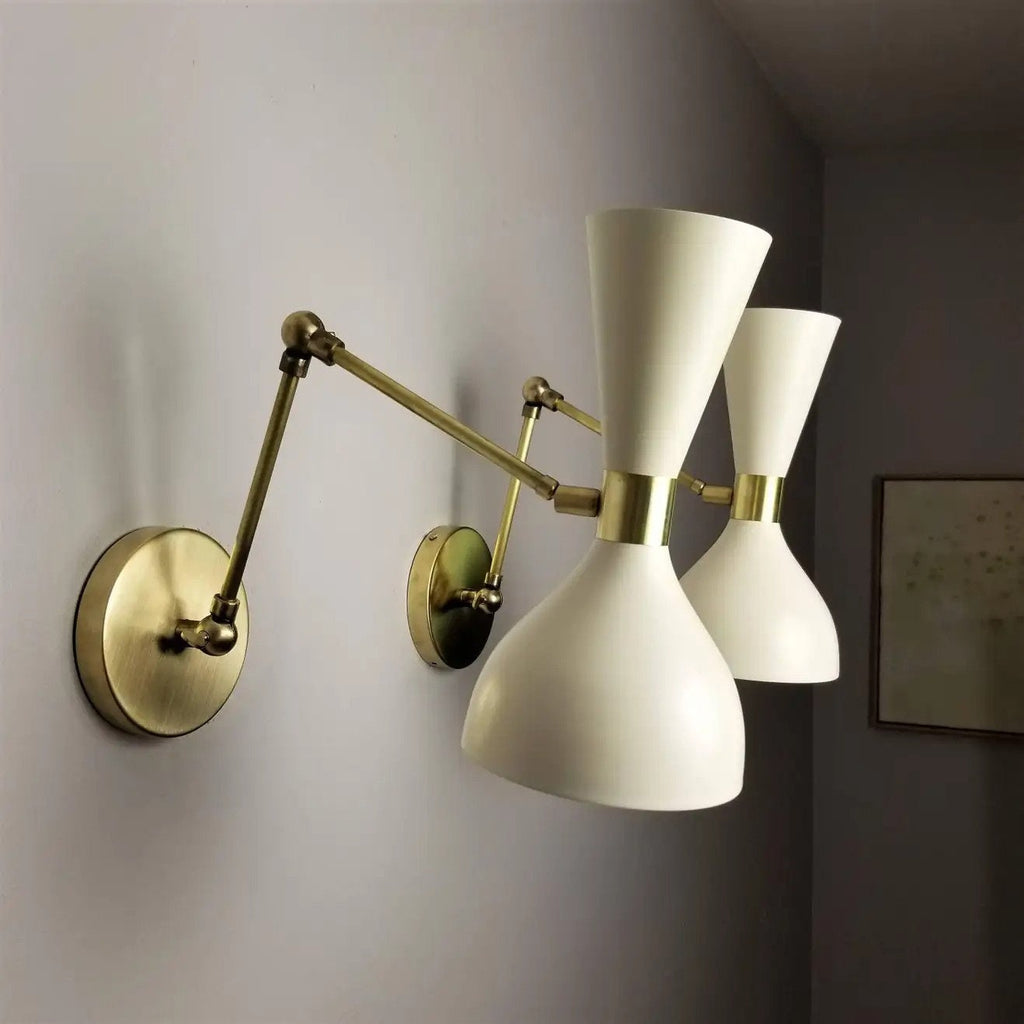 Set of 2 Beautiful Handmade Brass Wall Scone lamp