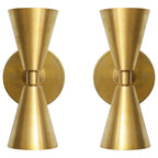 Beautiful 2 Light Brass Mid Century Wall Scone